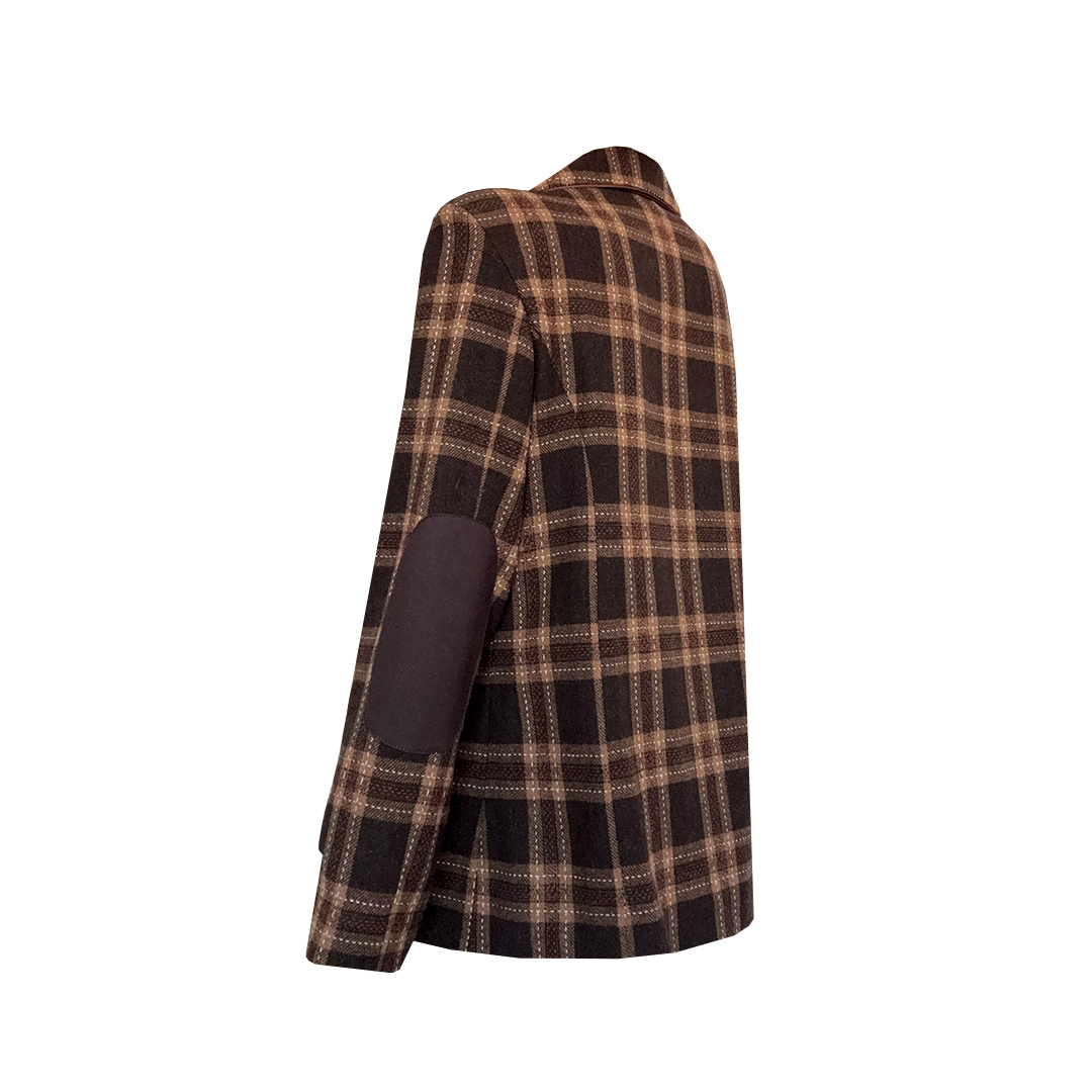 پالتو زنانه پشمی جواهردوزی مدل رز نمای بغل