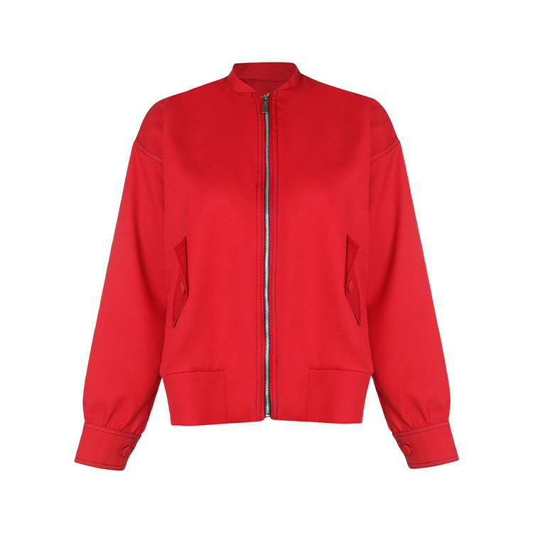 بامبر سویشرت زنانه رنگ قرمز مدل بالان