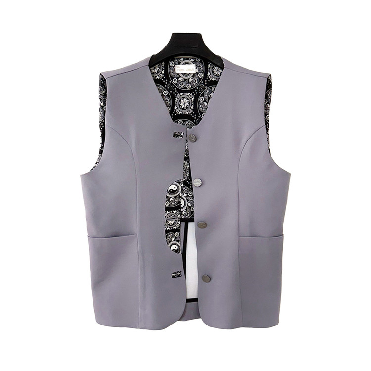 وست جلیقه زنانه آستردار مدل بته