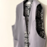 وست جلیقه زنانه آستردار مدل بته