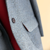 نمای نزدیک بافت پارچه طوسی ملانژ رزالنت