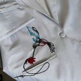 کت زنانه تابستانه آبی مدل آهیر