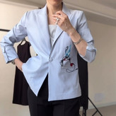 کت زنانه تابستانه آبی مدل آهیر